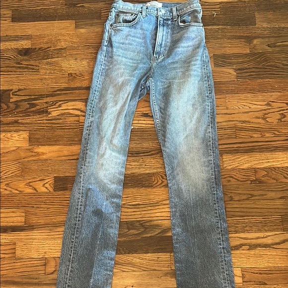 Reformation Denim - Reformation Blue Straight Jeans with Vintage-Inspired Wash